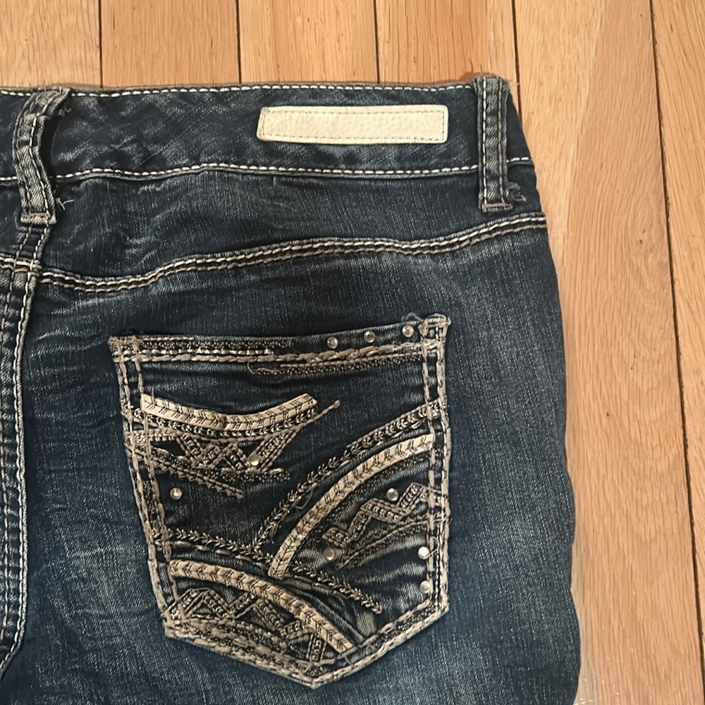 Rhythm In Blues Women’s 2000s Style Denim Boot Cut Mid-Rise Jeans Sz 6 - Picture 4 of 15